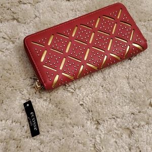 Pink and gold wallet